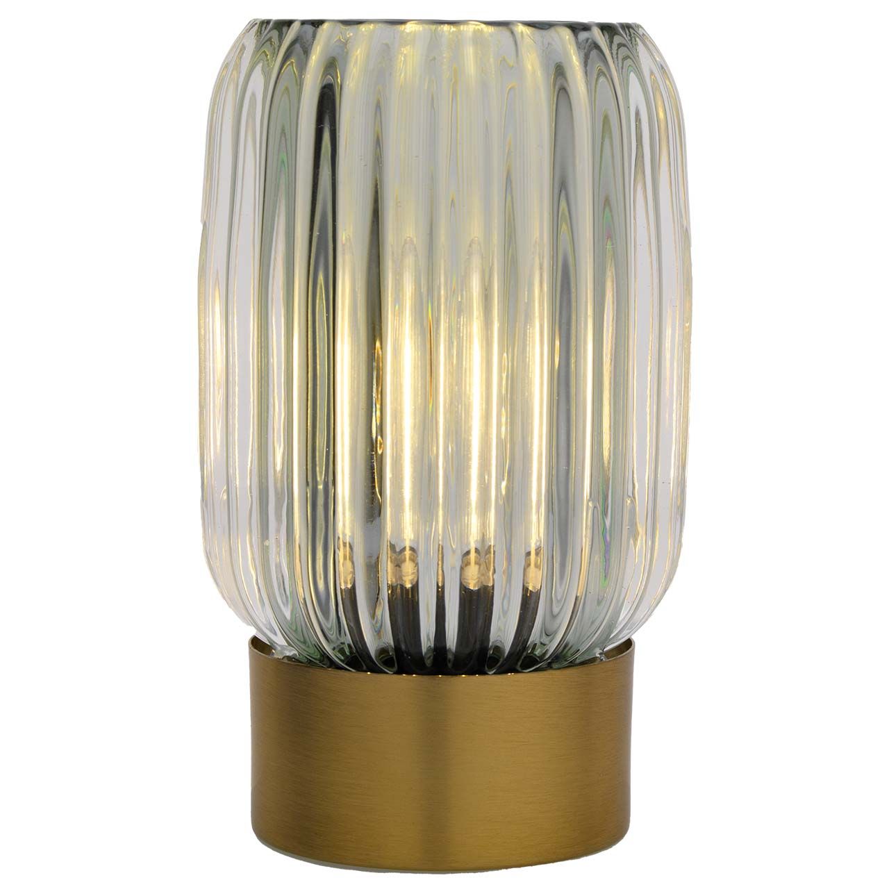 LAMPADA IN VETRO H.15 ALIMENTATA A BATTERIE - SALVIA